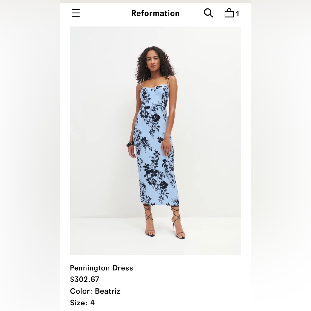 Reformation Pennington dress sz 4